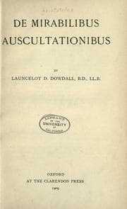 Tapa de De mirabilibus auscultationibus