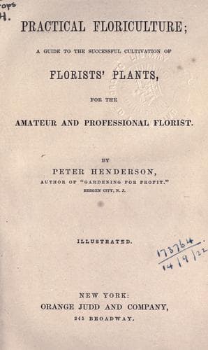 Tapa de Practical floriculture