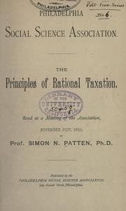 Tapa de Principles of rational taxation