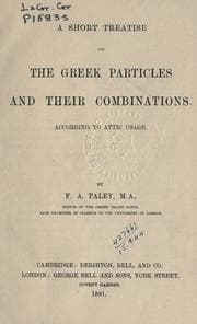 Tapa de A short treatise on the Greek particles