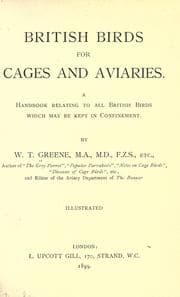 Tapa de British birds for cages and aviaries