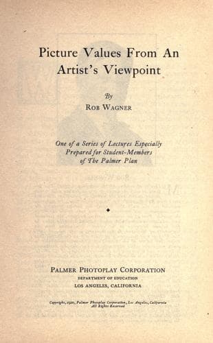 Tapa de Picture values from an artist's viewpoint