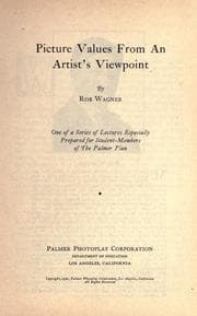 Tapa de Picture values from an artist's viewpoint
