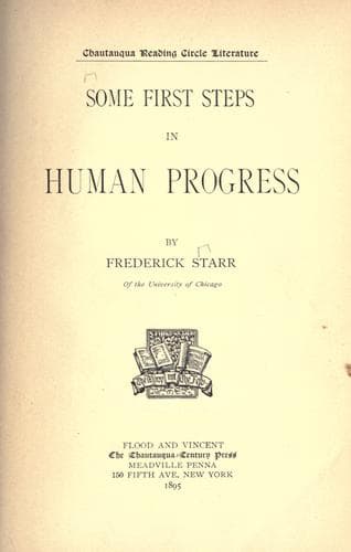 Tapa de Some first steps in human progress