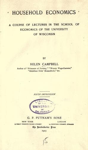 Tapa de Household economics
