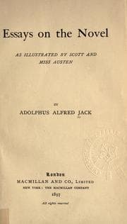 Tapa de Essays on the Novel as Illustrated by Scott and Miss Austen