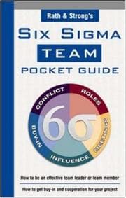 Tapa de Rath and Strong's Six Sigma Team Pocket Guide