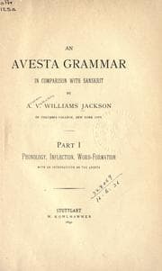Tapa de An Avesta grammar in comparison with Sanskrit