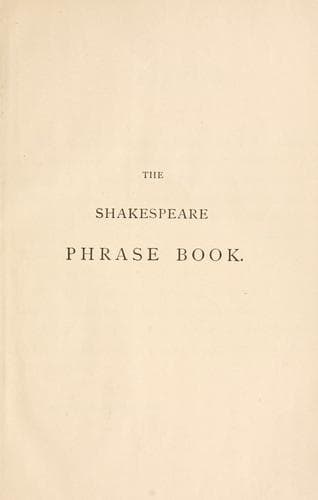 Tapa de The Shakespeare phrase book.