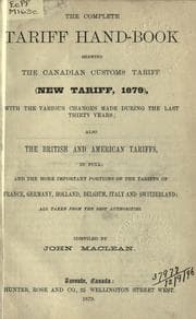 Tapa de Complete tariff hand-book