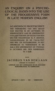 Tapa de An enquiry on a psychological basis into the use of the progressive form in late modern English