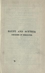Tapa de Egypt and Scythia described by Herodotus