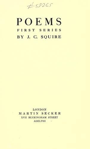 Tapa de Poems, first series
