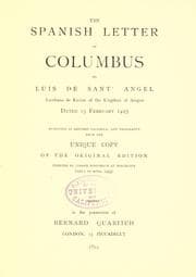 Tapa de The Spanish letter of Columbus to Luis de Sant' Angel