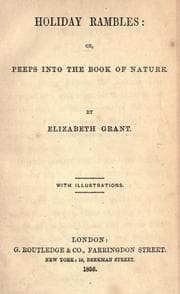 Tapa de Holiday rambles: or, Peeps into the book of nature