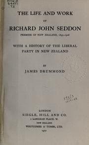 Tapa de The life and work of Richard John Seddon
