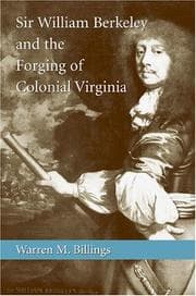Tapa de Sir William Berkeley and the forging of colonial Virginia