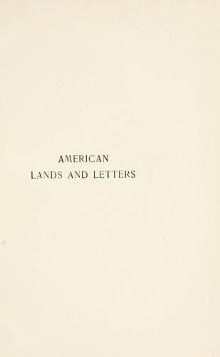 Tapa de American lands and letters