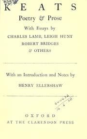 Tapa de Poetry & prose, with essays by Charles Lamb, Leigh Hunt, Robert Bridges & others