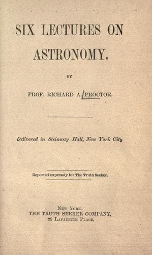 Tapa de Six lectures on astronomy