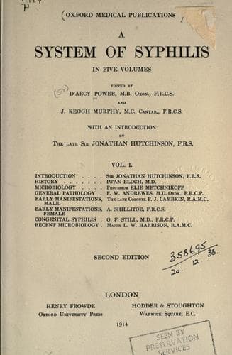 Tapa de system of syphilis