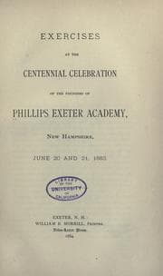 Tapa de Exercises at the centennial celebration of the founding of Phillips Exeter Academy, New Hampshire, June 20 and 21, 1883