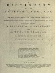 Tapa de A dictionary of the English language [1/2]