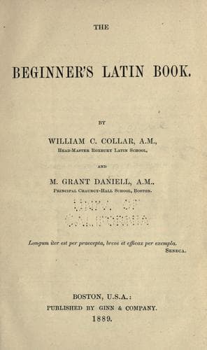 Tapa de The beginners' Latin book.