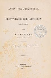 Tapa de Antony van Leeuwenhoek, de ontdekker der infusorien, 1675-1875