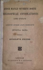 Tapa de Anicii Manlii Severini Boetii Philosophiae consolationis libri quinque