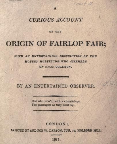 Tapa de A curious account of the origin of Fairlop Fair