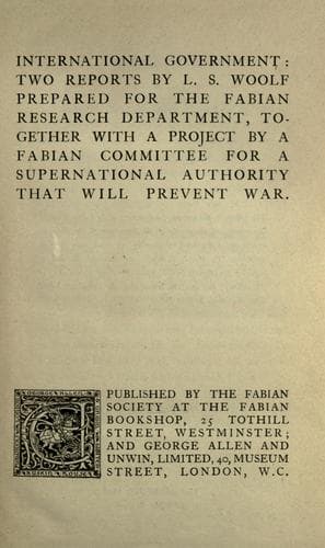 Tapa de International Government