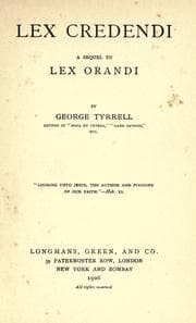 Tapa de Lex credendi