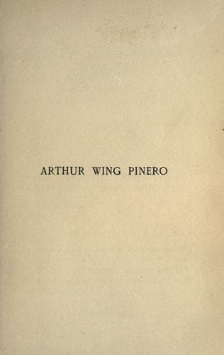 Tapa de Arthur Wing Pinero, playwright