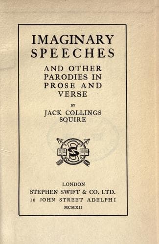 Tapa de Imaginary speeches