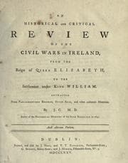 Tapa de An historical and critical review of the civil wars in Ireland