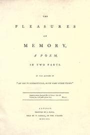 Tapa de The pleasures of memory