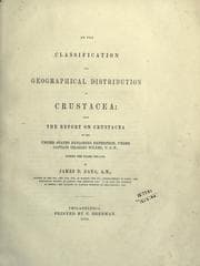Tapa de On the classification and geographical distribution of crustacea