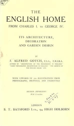 Tapa de The English home, from Charles I. to George IV