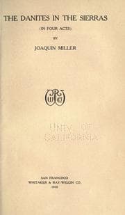 Tapa de The Danites in the Sierras (in four acts)