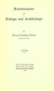 Tapa de Reminiscences of bishops and archbishops