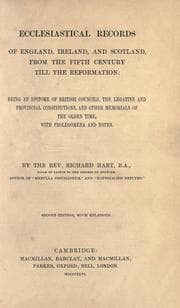 Tapa de Ecclesiastical records of England, Ireland, and Scotland, from the fifth century till the reformation