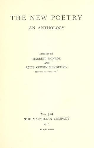 Tapa de The new poetry