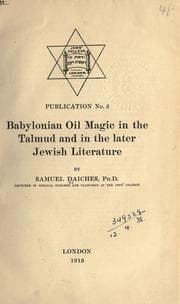 Tapa de Babylonian oil magic in the Talmud and in the later Jewish literature