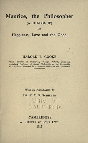 Tapa de Maurice, the philosopher (a dialogue)