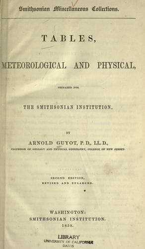 Tapa de Tables, meteorological and physical
