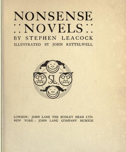 Tapa de Nonsense novels