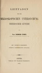 Tapa de Leitfaden bei der mikroskopischen Untersuchung thierischer Gewebe