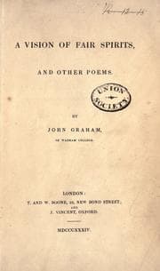Tapa de A vision of fair spirits, and other poems