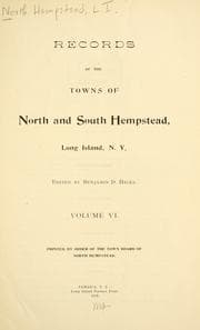 Tapa de Records of the towns of North and South Hempstead, Long island, New York [1654-1880]